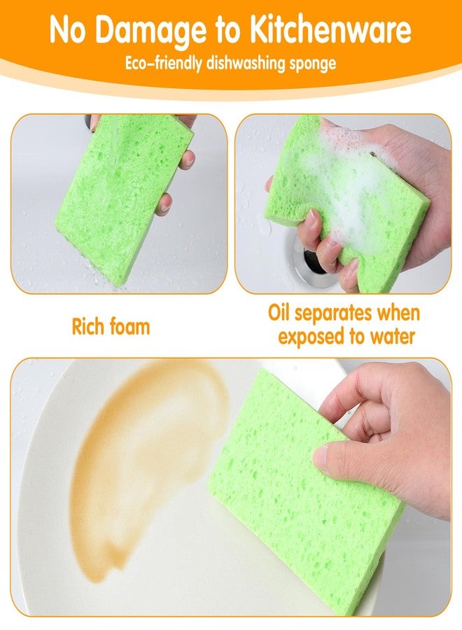 Exircy 12 PCS Compressed Kitchen Sponges, Colorful Kitchen Sponges Cleaning Scrub Colored Sponge for Dish Washing, Bathroom, Cars, Cut-Outs DIY - Image 4